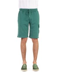 C.P. Company - Grüne cargo shorts mit kordelzug in der taille - Lyst