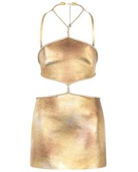 Roberto Cavalli - Gevlochten Touw Cut-Out Jurk - Lyst