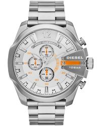 DIESEL - Accessoires ,Grijs ,Mega Chief Chronograph Horloge - Lyst
