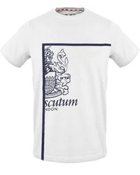 Aquascutum - Logo t-shirt baumwollmischung kurzarm - Lyst
