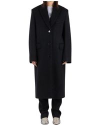 Acne Studios - Schwarzer Wollmantel A90463 - Lyst