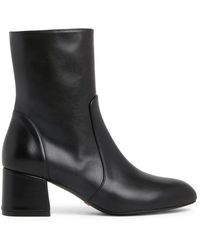 Stuart Weitzman - Schoenen ,Zwart ,Leer Flareblock Zip Bootie - Lyst