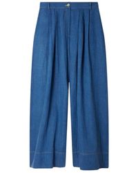 Mes Demoiselles - Weite Bein Lyocell Denim Hose - Lyst