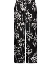 Balmain - Pantalones Con Palmeras Estampadas - Lyst
