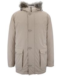 Herno - Jassen ,Polyester Fur Hooded Down Jacket - Lyst