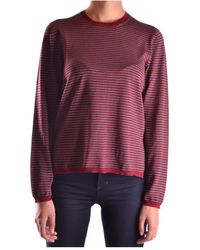 Prada - Tops ,Rood ,Katoen Oversized T-Shirt Met Pofmouwen - Lyst