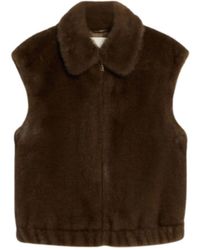 iBlues - Iblepoche Fluffy Gilet - Lyst