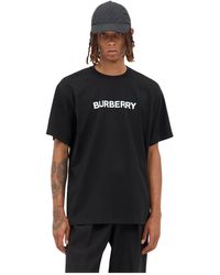 Burberry - Logo-print t-shirt aus baumwolljersey - Lyst
