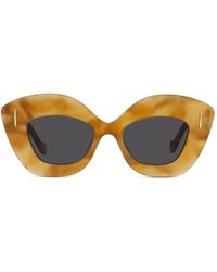 Loewe - Retro screen sonnenbrille mit dunkelgrauen gläsern - Lyst