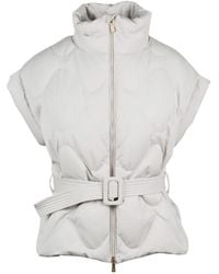 Eleventy - Jassen ,Wit ,Polyester Smanicato Vest - Lyst