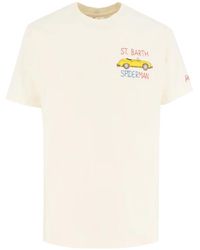 Mc2 Saint Barth - T-shirt in cotone con stampa frontale - Lyst