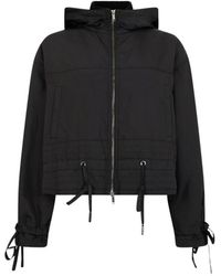 Iceberg - Jassen ,Zwart ,Polyester Parka Met Relaxte Pasvorm - Lyst