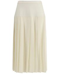 Alessandra Rich - Eleganter Plissierter Midi-Rock - Lyst