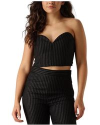 Gestuz - Tops ,Zwart ,Polyester Caylinagz Corsage Top - Lyst