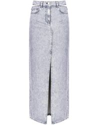 IRO - Falda de algodón gris estilo finji - Lyst