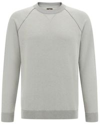 BOGGI - Baumwoll- Seiden- Und Kaschmir-Pullover Mit Rundhalsausschnitt - Lyst