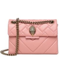 Kurt Geiger - Rosa Leder Mini Kensington Tasche - Lyst