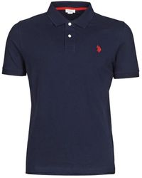 U.S. POLO ASSN. - Tops ,Blauw ,Katoen Cotton Polo Shirt - Lyst