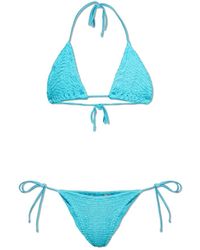 Paramidonna - Badmode ,Blauw ,Tweed Tweedelig Badpak Ema - Lyst
