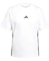 adidas - Fitness ,Wit ,Katoen W 3S Sj T - Lyst