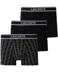 Lacoste - Ondergoed ,Veelkleurig ,Katoen Tripack Boxers - Lyst