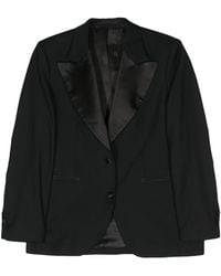 Officine Generale - Jassen ,Zwart ,Satijn Zwarte Satijnen Jas - Lyst