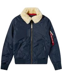 Alpha Industries - Jassen ,Blauw ,Nylon Bomber Jassen - Lyst