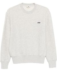 Autry - Hoodies & Sweatvesten ,Grijs ,Katoen Sweatshirt Met Geborduurd Logo - Lyst
