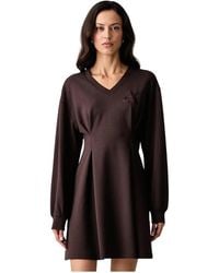 ARMANI EXCHANGE - Uitlopende Viscose Jurk - Lyst
