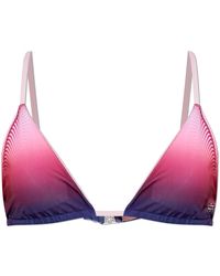 CASABLANCA - Badmode ,Roze ,Polyester Gradient Triangle Bikini Top - Lyst