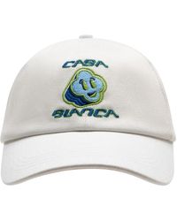 CASABLANCA - Accessoires ,Wit ,Katoen Smiley Cap - Lyst