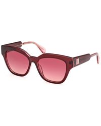 MAX&Co. - Burgunder quadratische sonnenbrille für frauen - Lyst