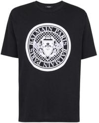 Balmain - Logo print crew neck t-shirts e polos - Lyst
