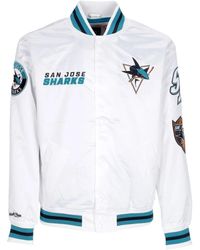 Mitchell & Ness - Jassen ,Wit ,Nhl Hometown Lw Satin Bomber Jacket - Lyst