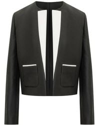 Tom Ford - Jassen ,Zwart ,Wol Wool Silk Radzimir Spencer Jasje Met Contrasterende Details - Lyst