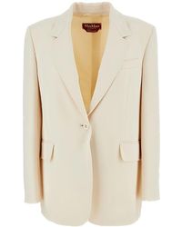 Max Mara - Jassen ,Wit ,Single-Breasted Blazer - Lyst
