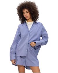 Notre-v - Overhemden ,Blauw ,Nv-Hermelien Blouse - Lyst