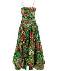 FARM Rio - Kleedjes ,Veelkleurig ,Katoen Tropical Dream Lange Mouwloze Jurk - Lyst