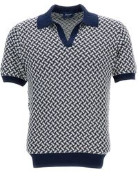 Drumohr - Gebreide Polo Met Korte Mouwen - Lyst