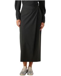 JAPANTKY - Rokken ,Zwart ,Seishi Maxi Rok - Lyst