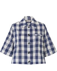 Masai - Overhemden ,Blauw ,Leer Kallo Top - Lyst