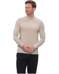 Profuomo - Truien Vesten Pullover Mock Neck Extrafine Merino - Lyst