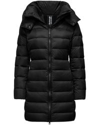 Bomboogie - Long Stretch Nylon Down Jacket - Lyst