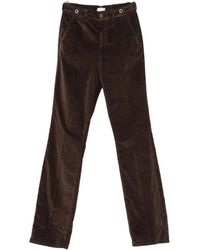 Liu Jo Straight Trousers in Brown | Lyst