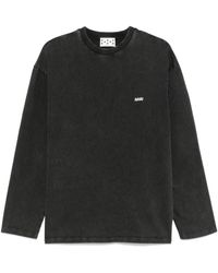 AVAVAV - Hoodies & Sweatvesten ,Zwart ,Katoen T-Shirt Met Lange Mouwen - Lyst