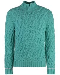 Malo - Kaschmir rollkragenpullover mit zopfmuster - Lyst