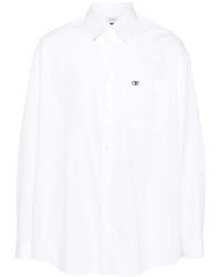 Off-White c/o Virgil Abloh - Weiß schwarz besticktes overshirt off - Lyst