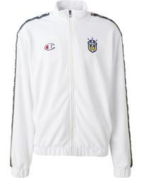 Champion - Jassen ,Wit ,Polyester Full-Zip Track Jacket - Lyst