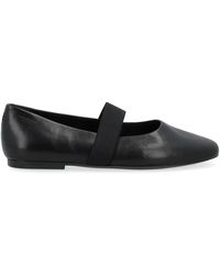 Vagabond Shoemakers - Bailarina de cuero negro con punta cuadrada - Lyst