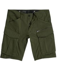 G-Star - Korte Broeken ,Groen ,Trendy Cargo Shorts Met Patch - Lyst